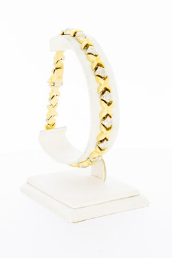 18 Karat Bicolor-Gold Fantasiearmband - 21,3 cm