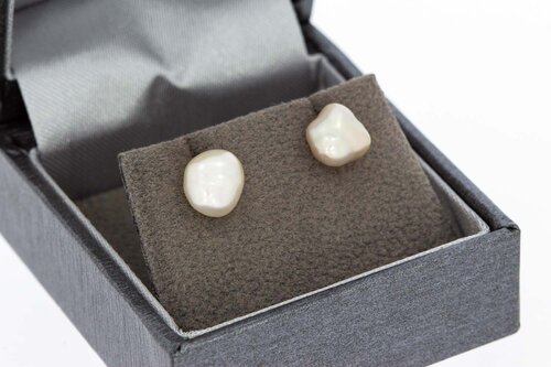 18 Karat Gold Ohrstecker Damen mit Perle - 0,8 cm