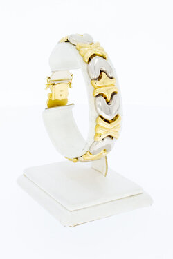 18 Karat Bicolor-Gold Fantasiearmband Damen - 18,5 cm