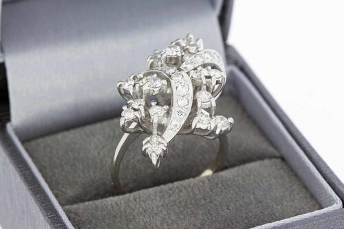18 Karat Gold Marquise-Ring Damen mit Diamant - Ringgr&ouml;&szlig;e 54