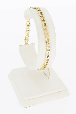 585 Bicolor-Gold K&ouml;nigsarmband - 20,4 cm