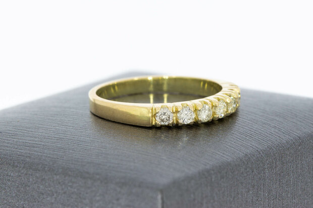 14 Karat Goldring mit Diamant - 17,3 mm