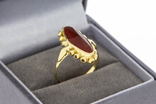 Vintage Carneool ring 14 karaat goud - 16,8 mm