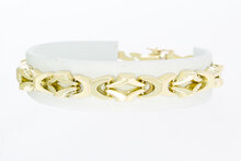 14 Karaat gouden Fantasie armband - 18,9 cm