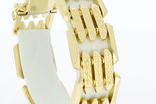 14 Karaat gouden brede Tank armband - 18,2 cm