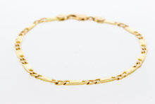 14 Karaat geel gouden Gourmet armband - 20,5 cm