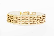 14 Karaat gouden Staafjes armband - 19,3 cm