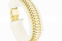 14 Karaat gevlochten viintage gouden armband - 18 cm