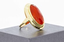 14 Karaat gouden Vintage Carneool ring - 19,2 mm