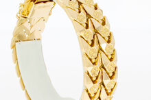 18 Karaat geel gouden brede armband - 19,2 cm