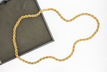 18 Karaat bicolor gouden Koordketting - 66,4 cm