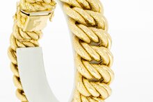 18 karaat gouden brede gevlochten Armband - 21,2 mm