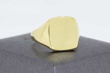 14 Karaat geel gouden Zegelring - ringmaat 20,1 mm