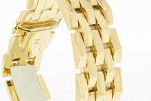 14 Karat breites Goldbarren Armband &ndash; 22,5 cm