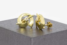 14 Karaat gouden diamant oorstekers - 1,2 cm
