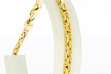 14 Karat gelb Gold K&ouml;nigsarmband - 22 cm