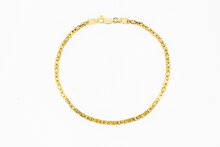 14 Karat gelb Gold K&ouml;nigsarmband - 22 cm