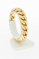 18 Karaat gouden brede Gourmet armband - 19,9 cm