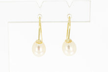14 Karat  gelb Gold Perlen Ohrh&auml;nger - L&auml;nge 1,9 cm