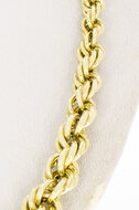 14 Karaat gouden oplopend gevlochten koord ketting - 47,4 cm