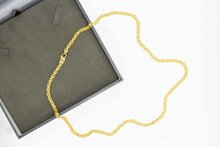 18 Karaat geel gouden platte Koningsketting - 60,7 cm