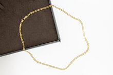 Falkenauge Halskette 14 Karat Gold - 52,4 cm