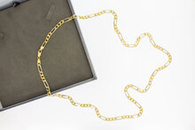 18 Karaat gouden Figaro ketting - 70,9 cm