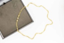 18 karaat gouden Figaro ketting - 58,0 cm