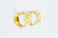 14 Karat bicolor Gold Kreolen - 14,5 mm