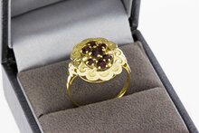 14 Karat Gold Ring mit Granat - 18 mm