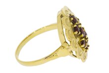 14 Karat Gold Ring mit Granat - 18 mm