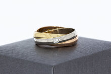 Diamantbandring 14 Karat Gold - 17,1 mm