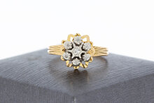 Vintage Ring mit Diamant 18 Karat Gold - 17,5 mm