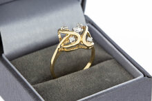 Wei&szlig;gold Statement Ring mit Zirkonia 14 Karat - 19,9 mm
