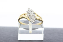 Vintage 14 Karaat gouden diamant ring - 17,6 mm
