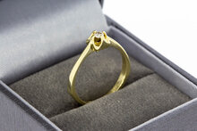 14 karaat Gouden diamant Ring - 17 mm
