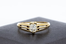 Solit&auml;r Diamant Goldring 14 Karat - 17,5 mm