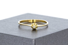 Diamant Solit&auml;rring 14 Karat Gold - 16,3 mm