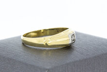 14 Karaat gouden statement ring met Diamant - 18,9 mm