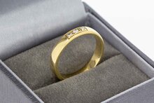 14 Karaat gouden Bandring gezet met Diamant - 18 mm