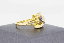 18 Karaat geel gouden diamant ring - 19 mm