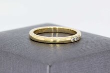 14 Karat Gold Diamant Vorsteckring - 16,5 mm