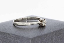 14 Karaat witgouden Solitair ring gezet met Diamant - 18,7 mm