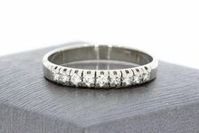 18 Karat Wei&szlig;gold Vorsteckring ring mit Diamant - 18,9 mm