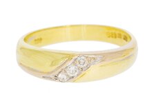 14 Karaat geel gouden Diamant Ring - 17,9