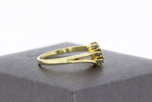 Vintage Saffier ring 14 Karaat goud - 17,5 mm