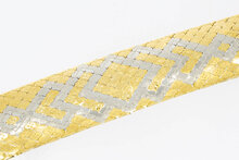 750 bicolor Gold breites Armband - 19,8 cm