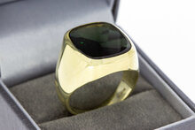 14 Karaat gouden Statement ring met synthetische Toermalijn - 20,5 mm