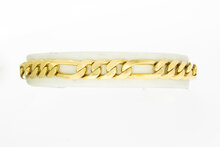 750 Figaro Gold Armband - 22,9 cm