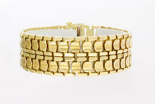 14 Karaat gouden brede Vintage armband - 17,3 cm
